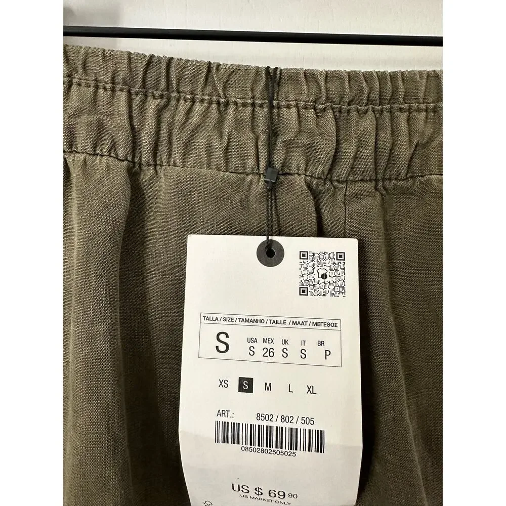 Zara Green Trouser Pant size Small